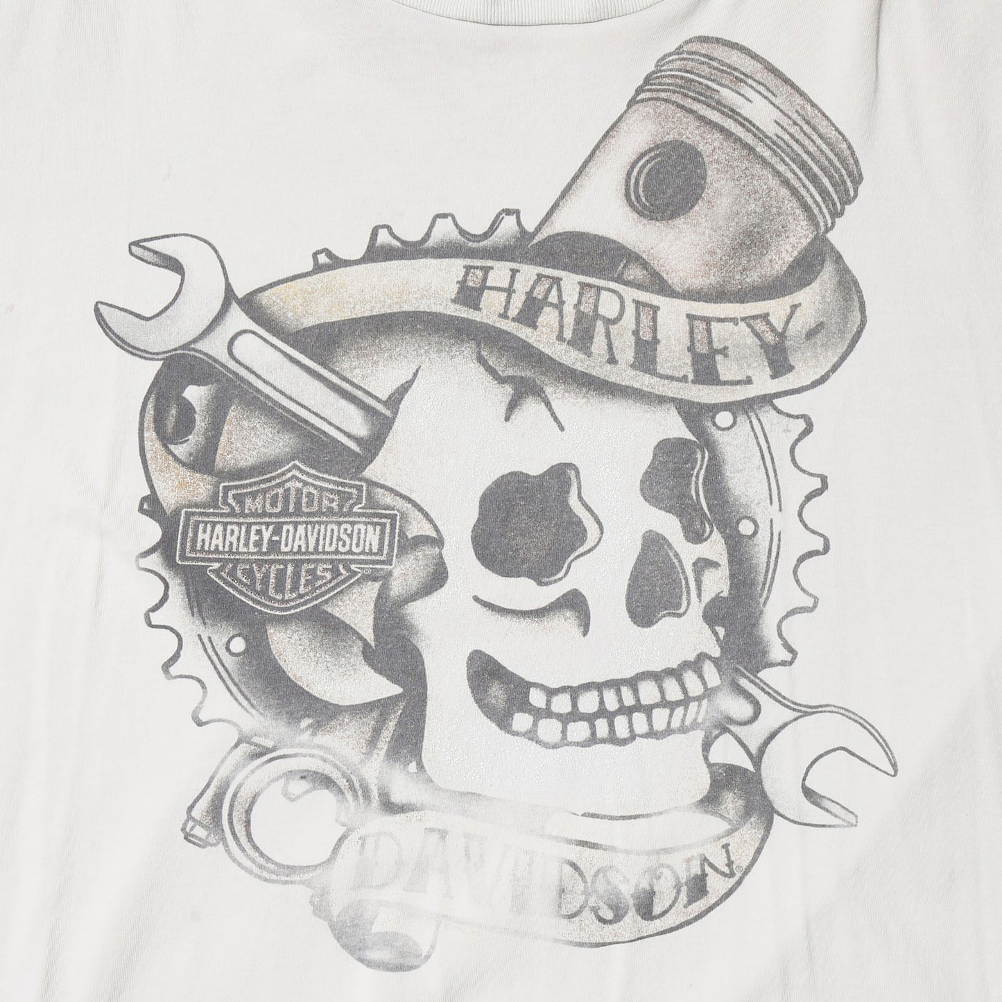 vintage harley-davidson skull t-shirt, *cut off