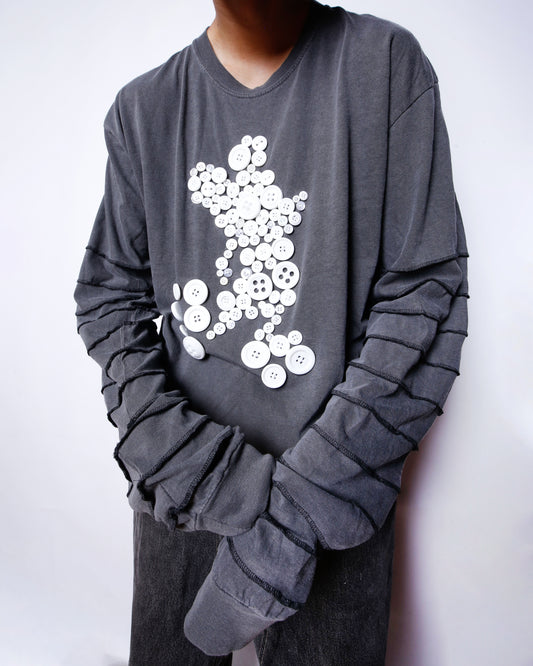 remake tsugihagi sleeve l/s - button assemblage