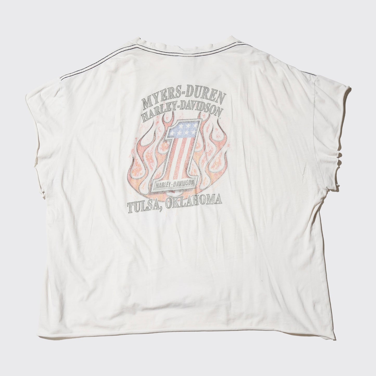 vintage harley-davidson skull t-shirt, *cut off