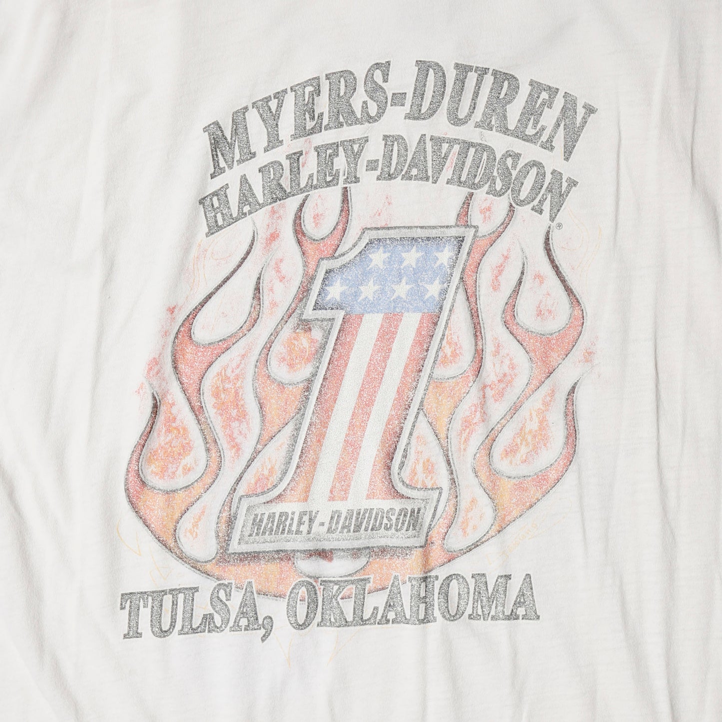 vintage harley-davidson skull t-shirt, *cut off