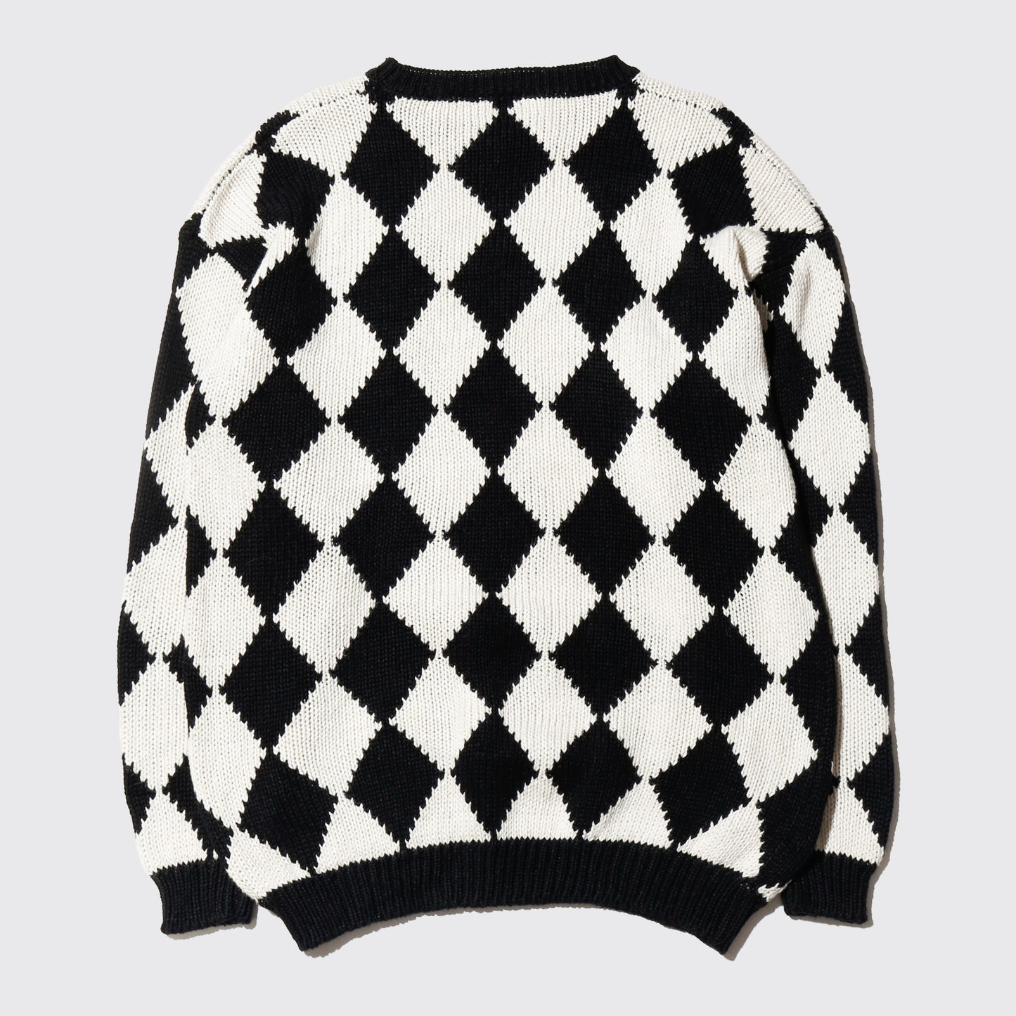 vintage chess board cotton sweater