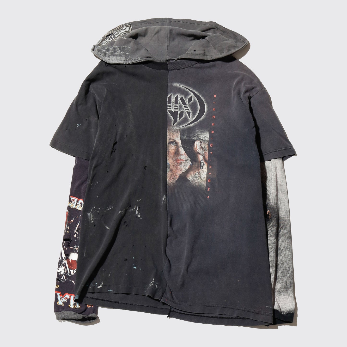 *one-off hooded hybrid cut sew