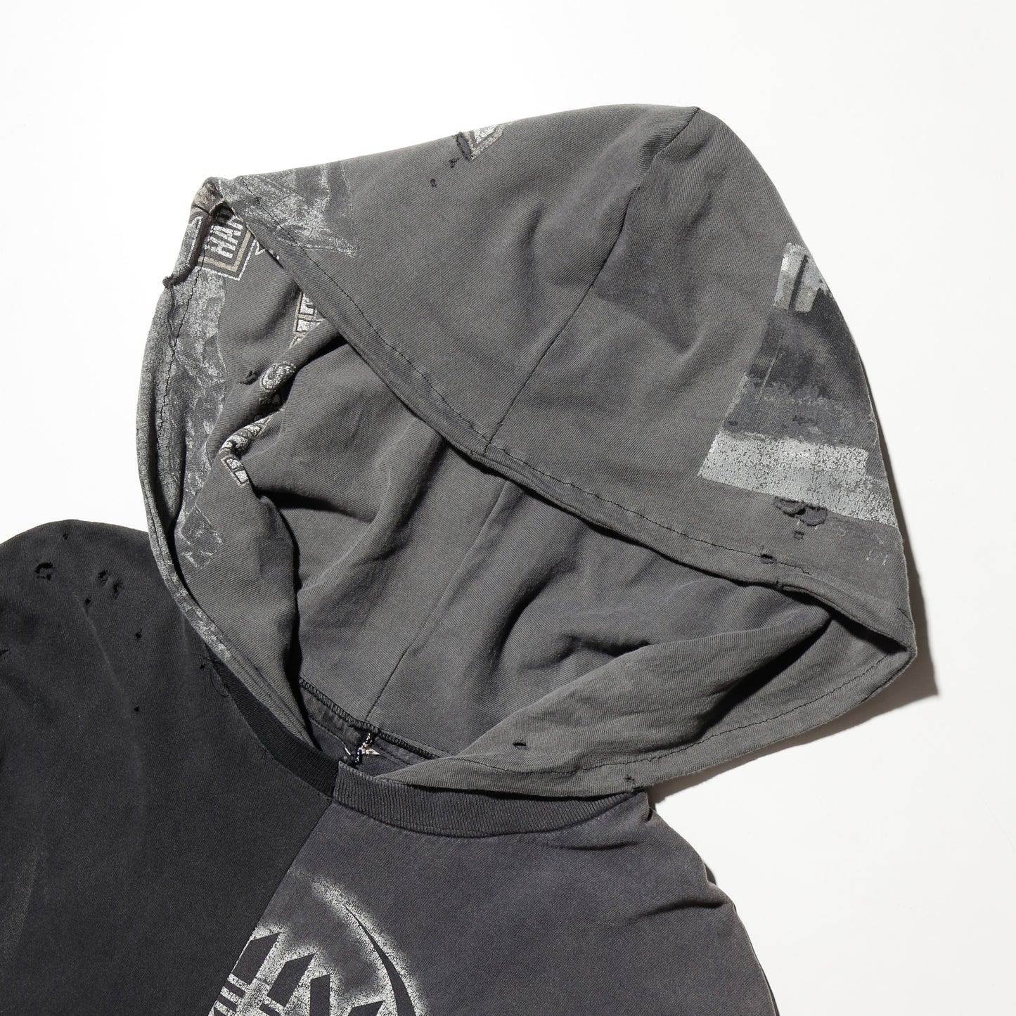 *one-off hooded hybrid cut sew