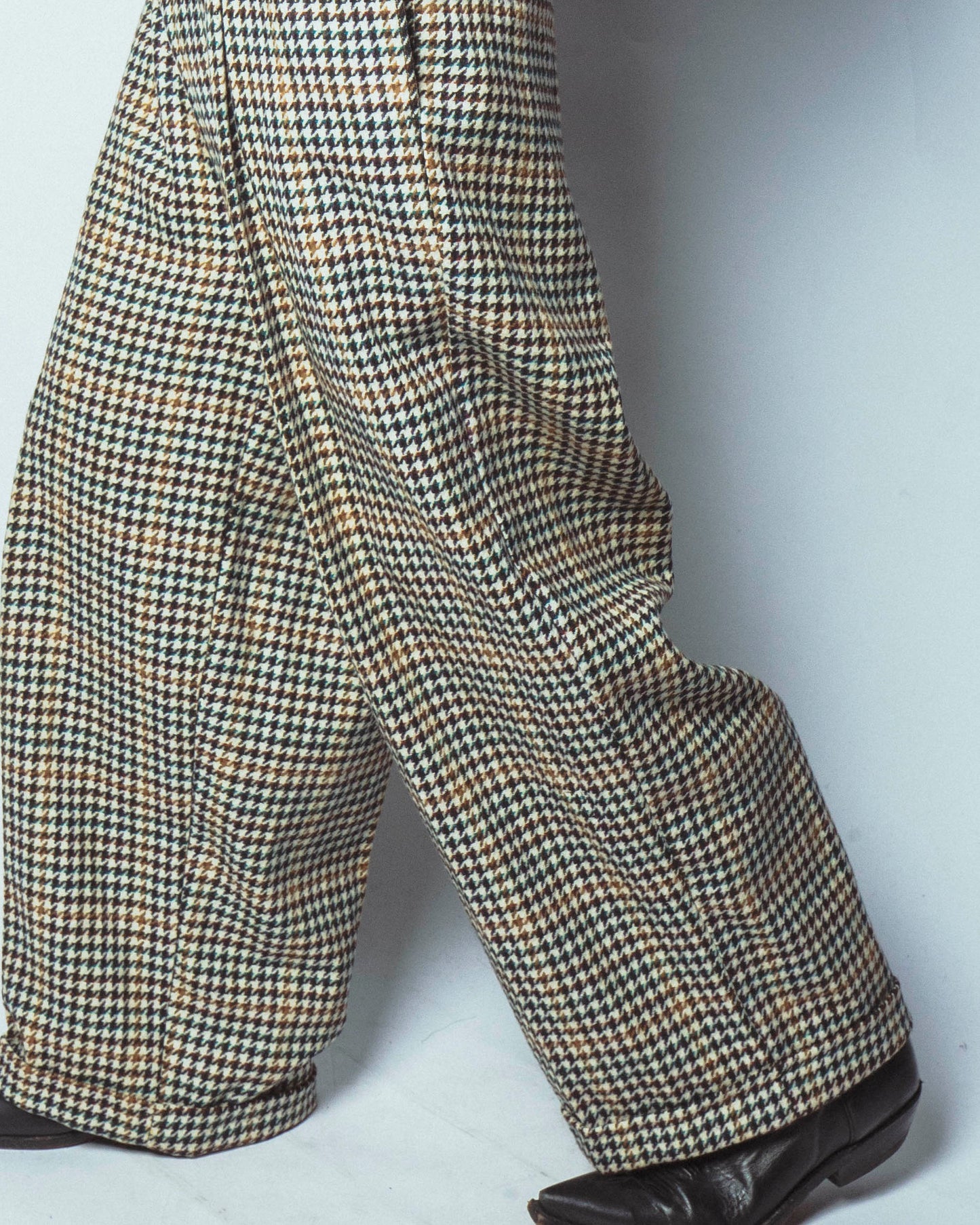 vintage houndstooth wide slacks