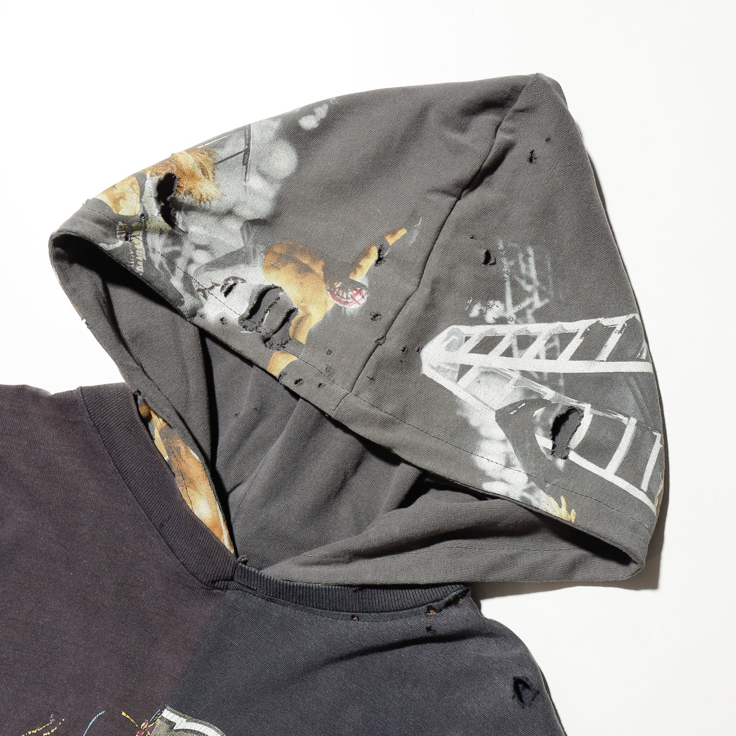 *one-off hooded hybrid cut sew