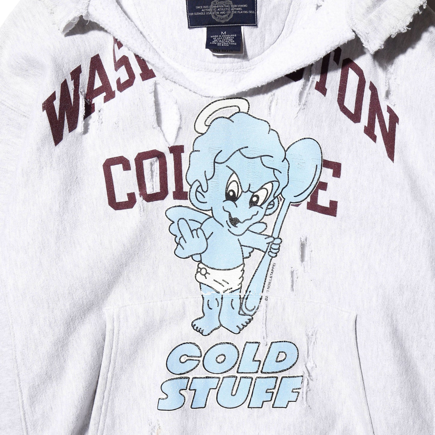 2023©︎tappei×NOILL *one-off broken hoodie