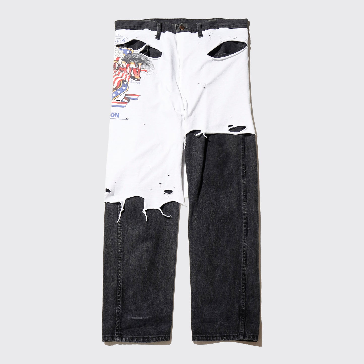 *one-off broken layered trousers