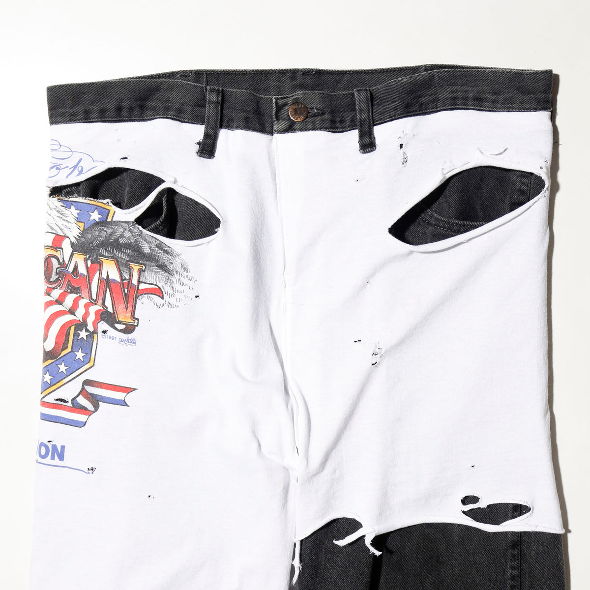 *one-off broken layered trousers