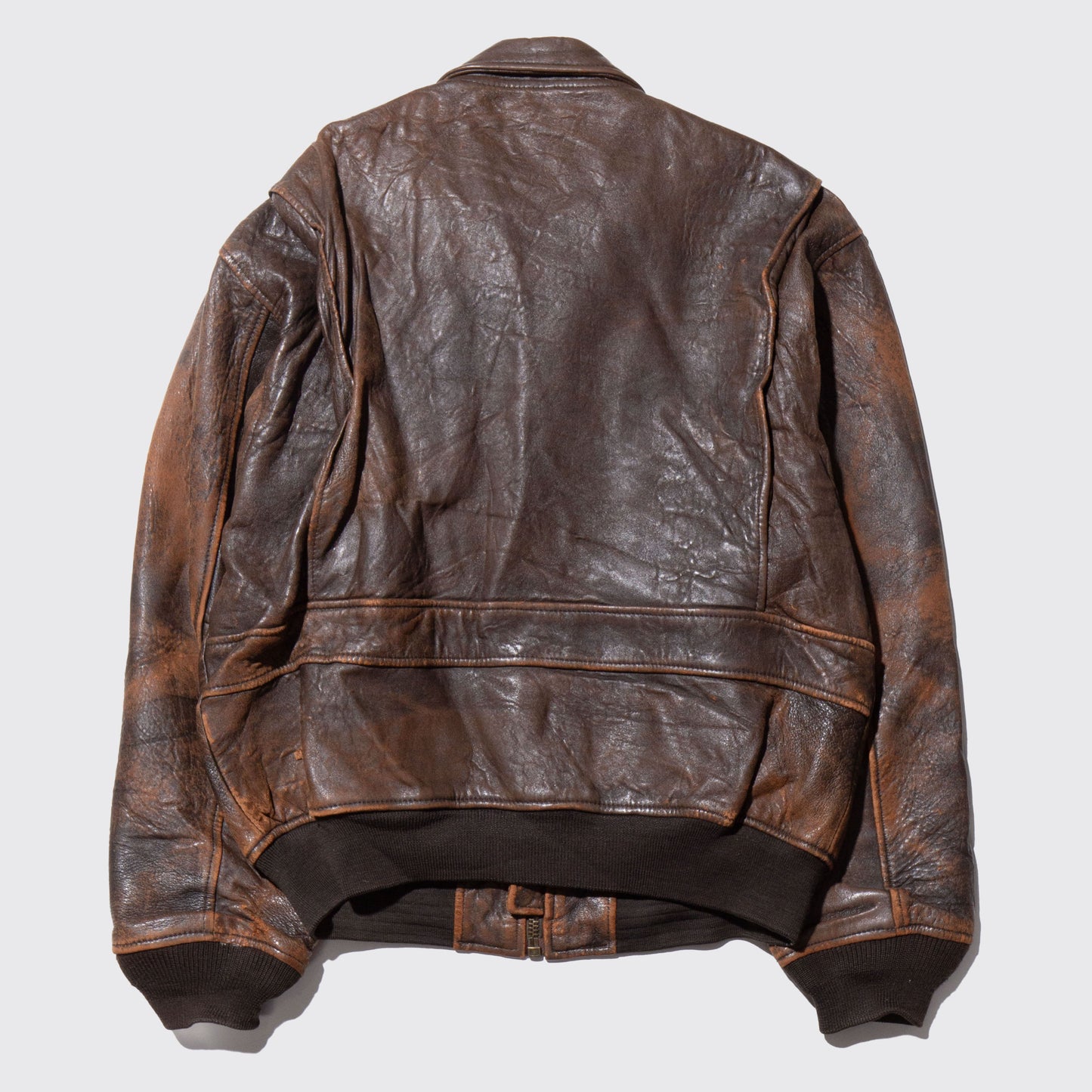 vintage avilex faded leather jacket