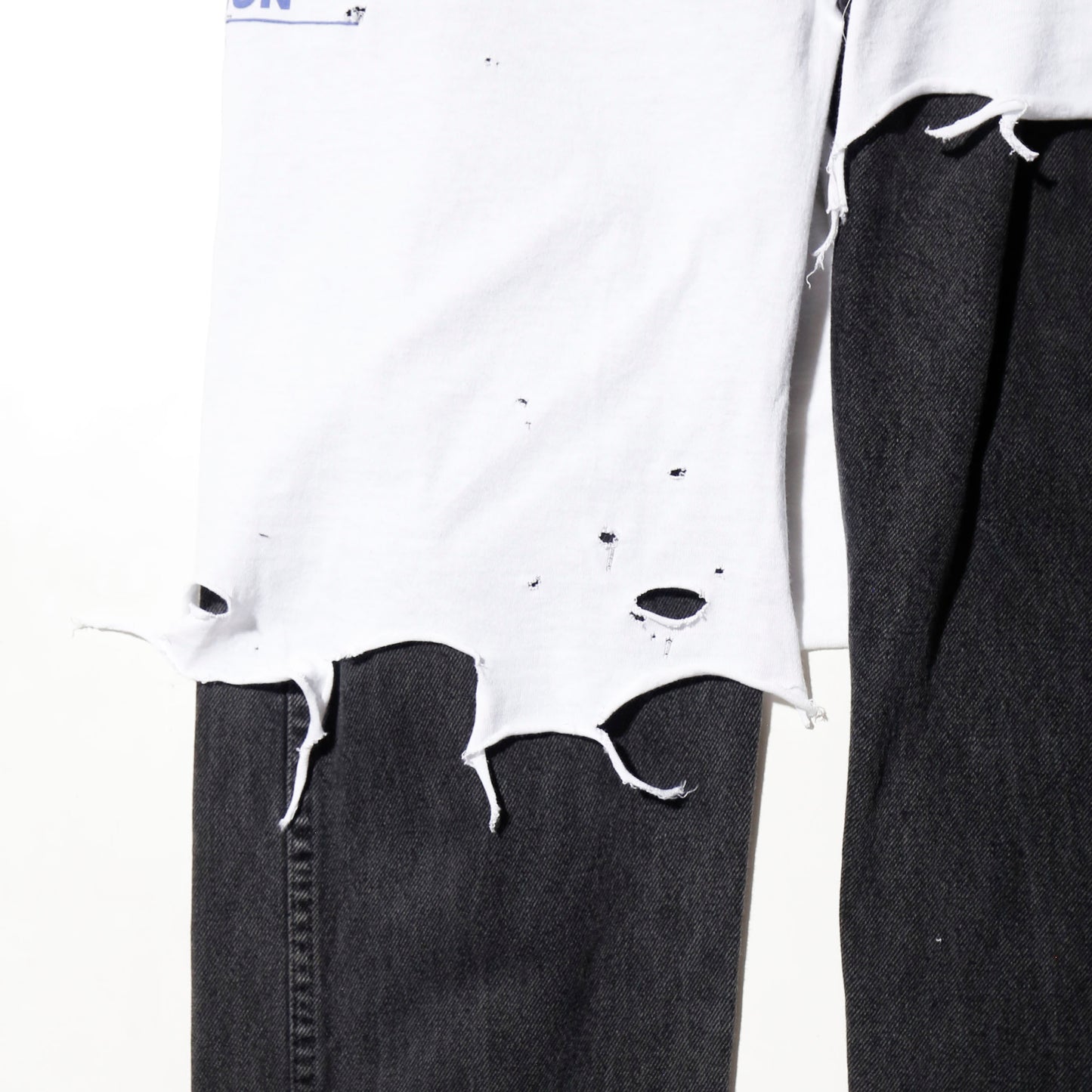 *one-off broken layered trousers
