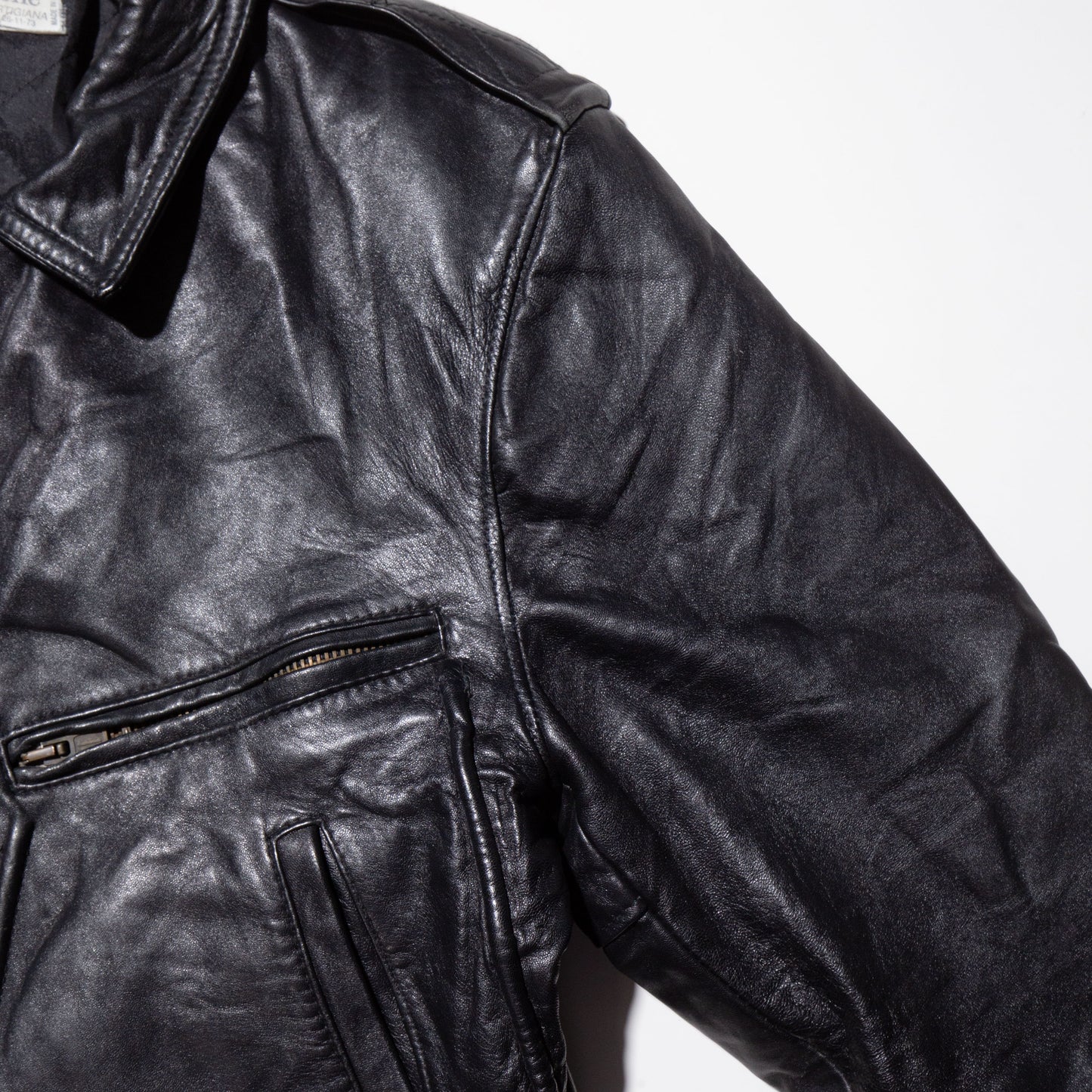 vintage euro aviator leather jacket