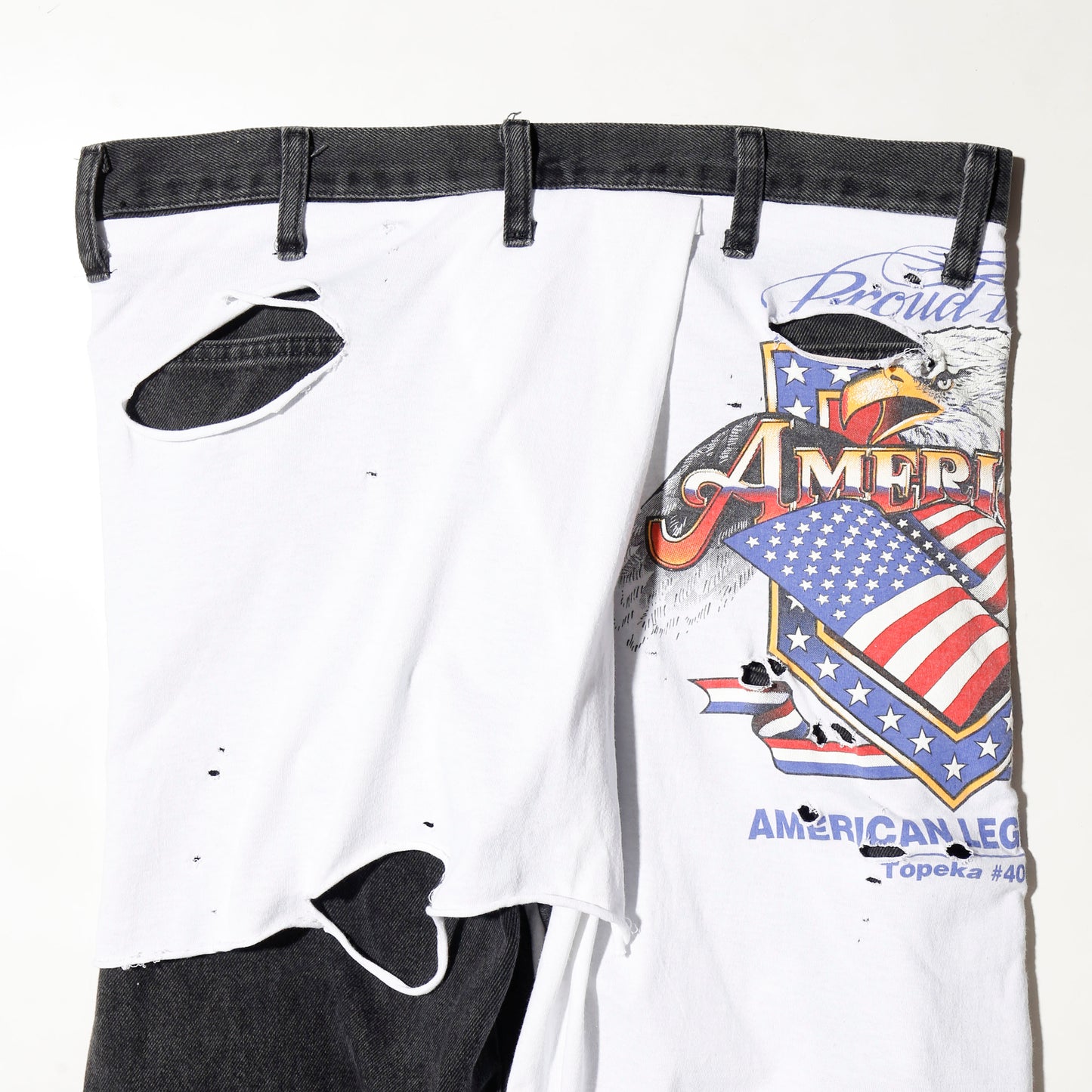 *one-off broken layered trousers