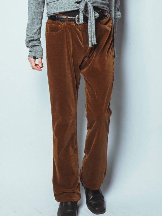 vintage ralph lauren velvet flare trousers