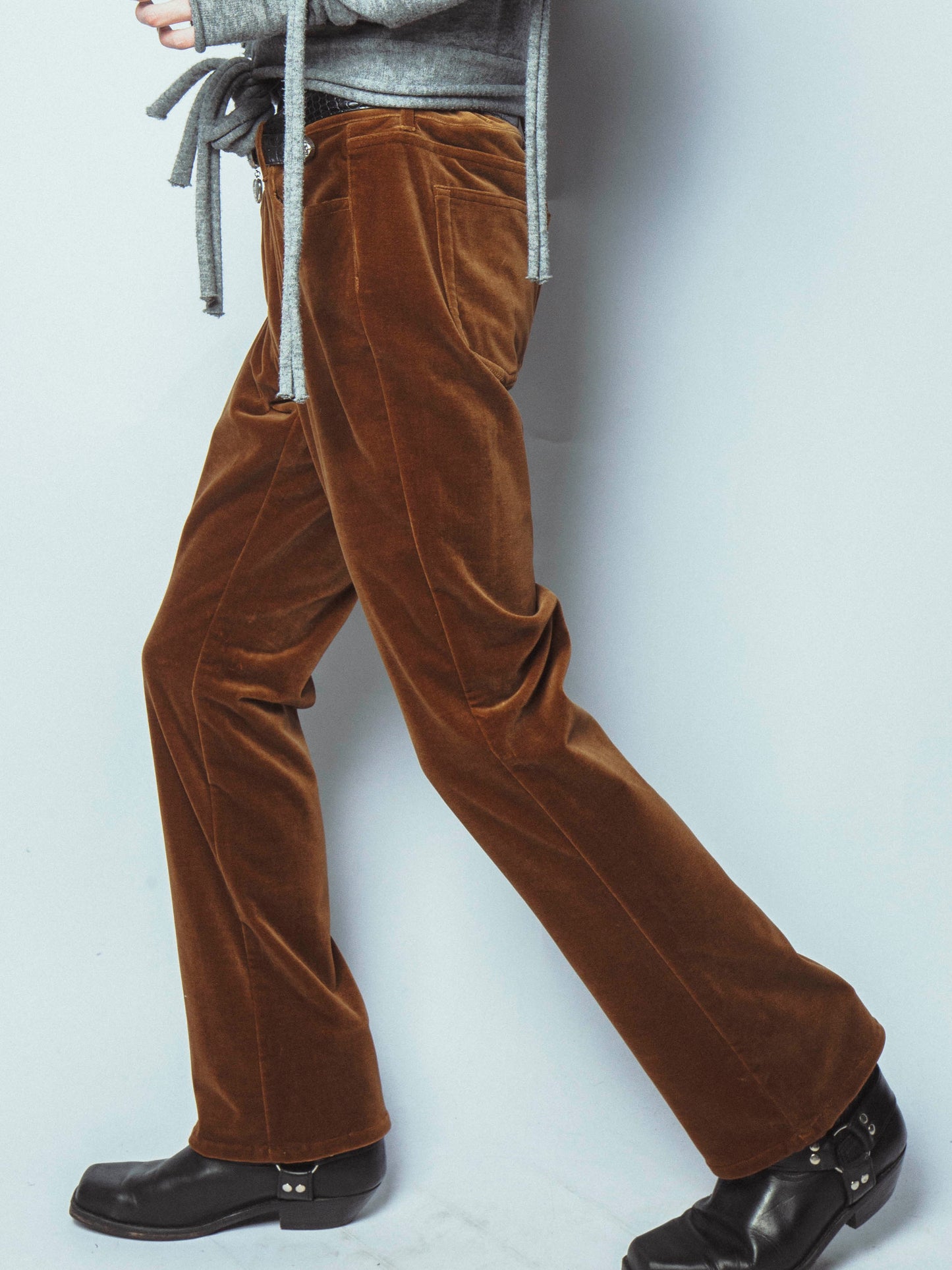 vintage ralph lauren velvet flare trousers