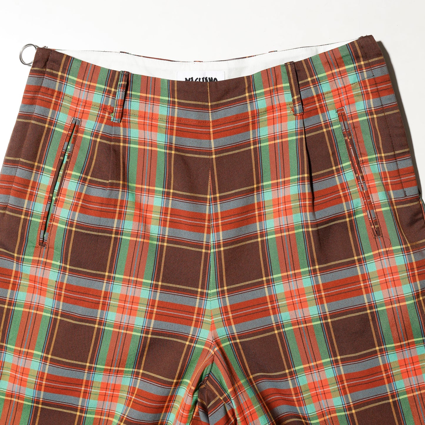 Magliano side zipper check wide shorts