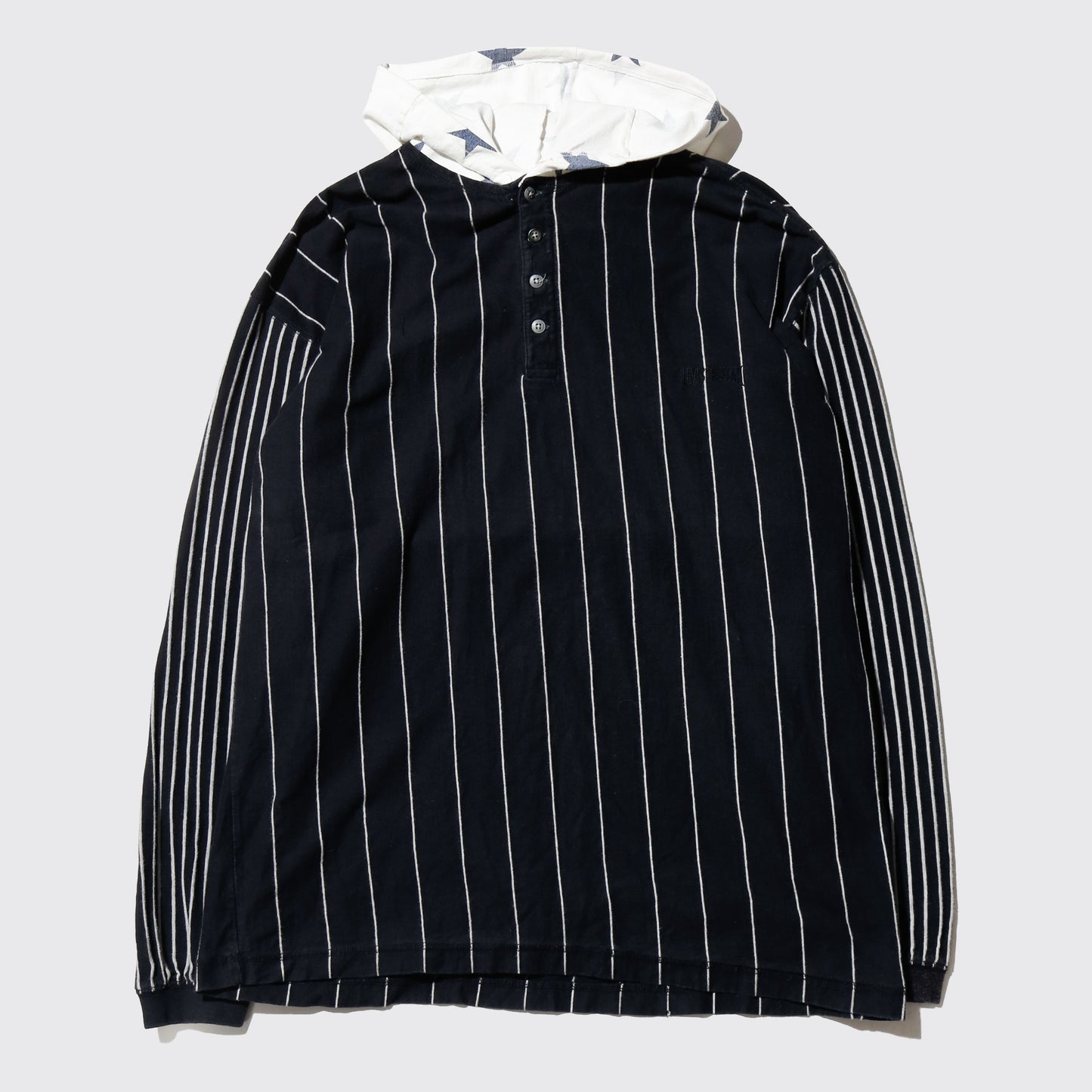 *one-off hybrid stripe hoodie