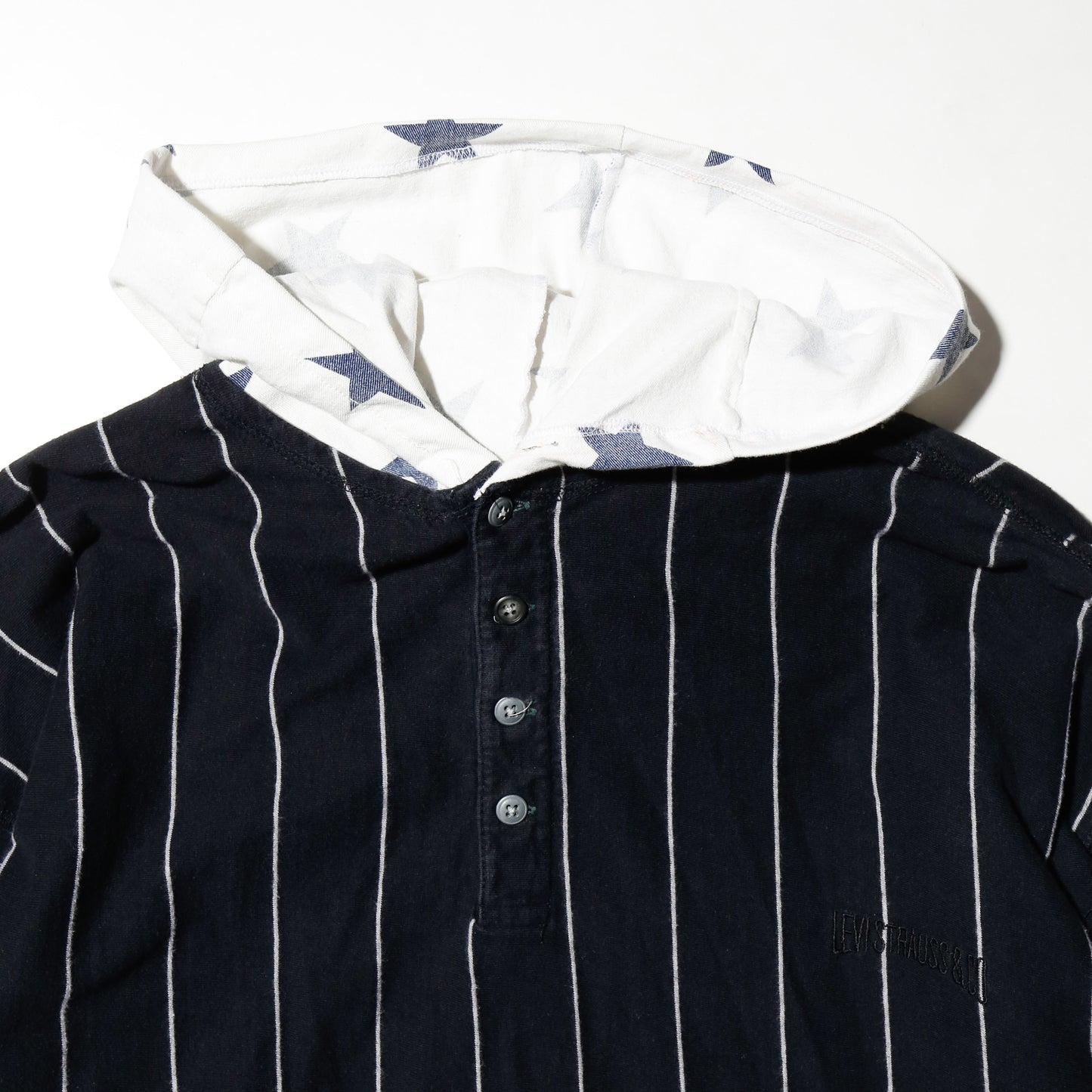*one-off hybrid stripe hoodie