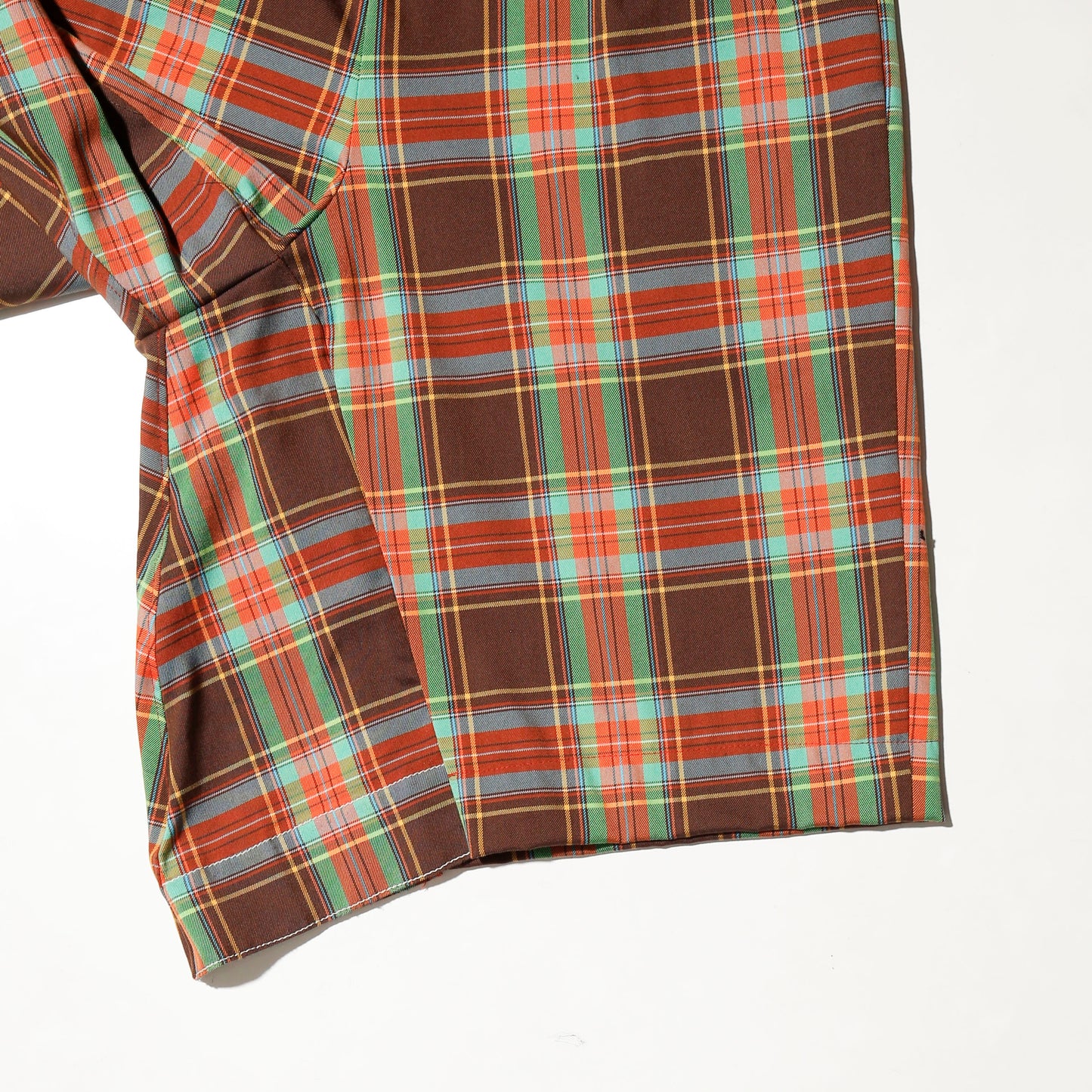 Magliano side zipper check wide shorts