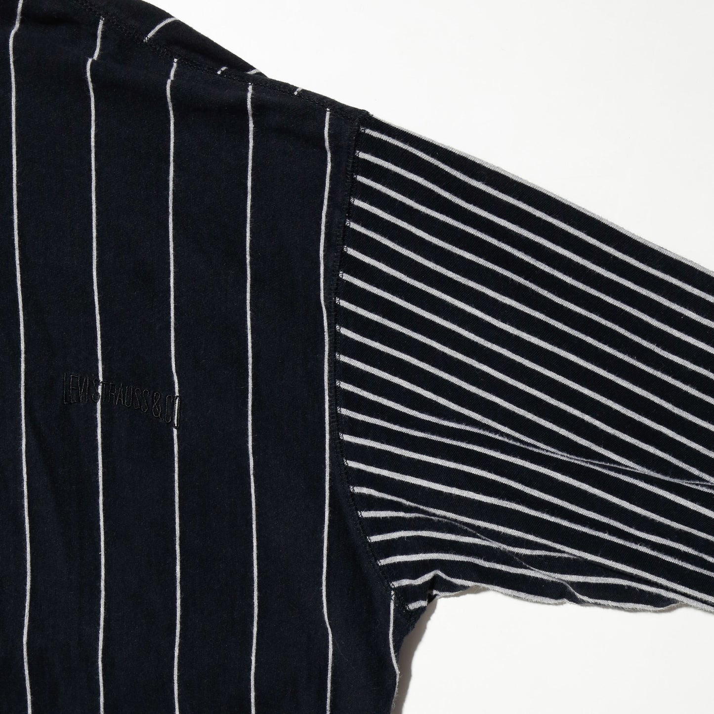 *one-off hybrid stripe hoodie