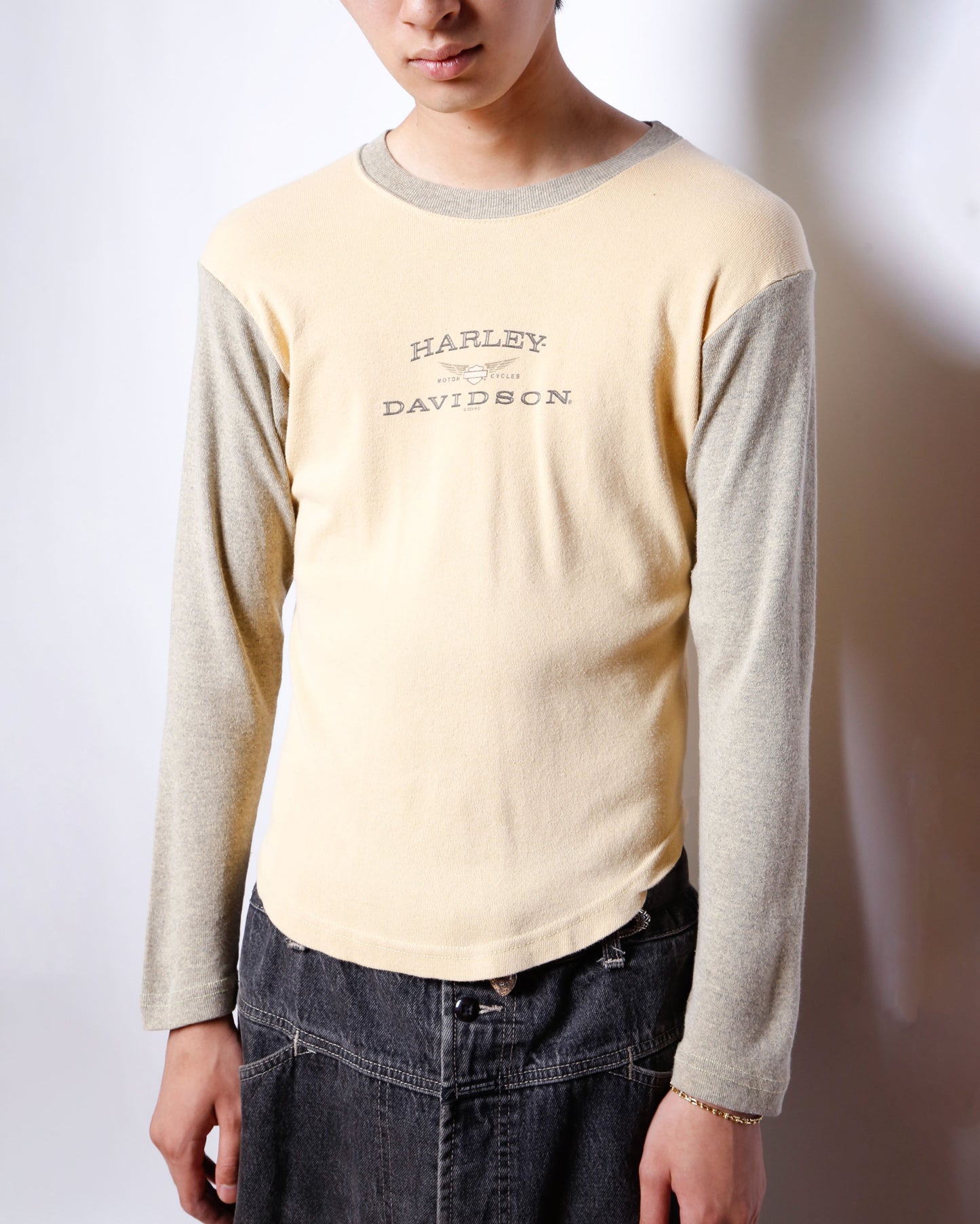vintage harley davidson baseball l/s t-shirt