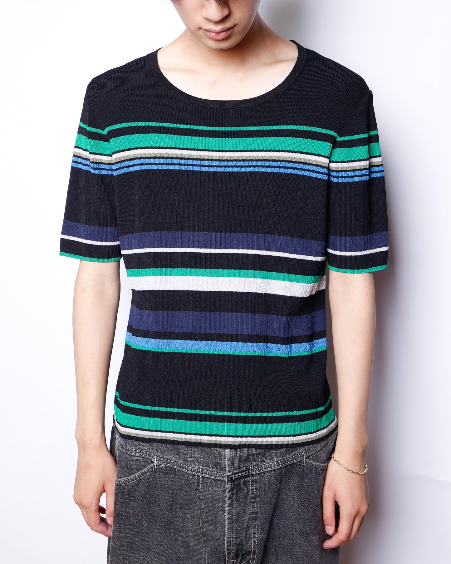vintage border ribbed t-shirt