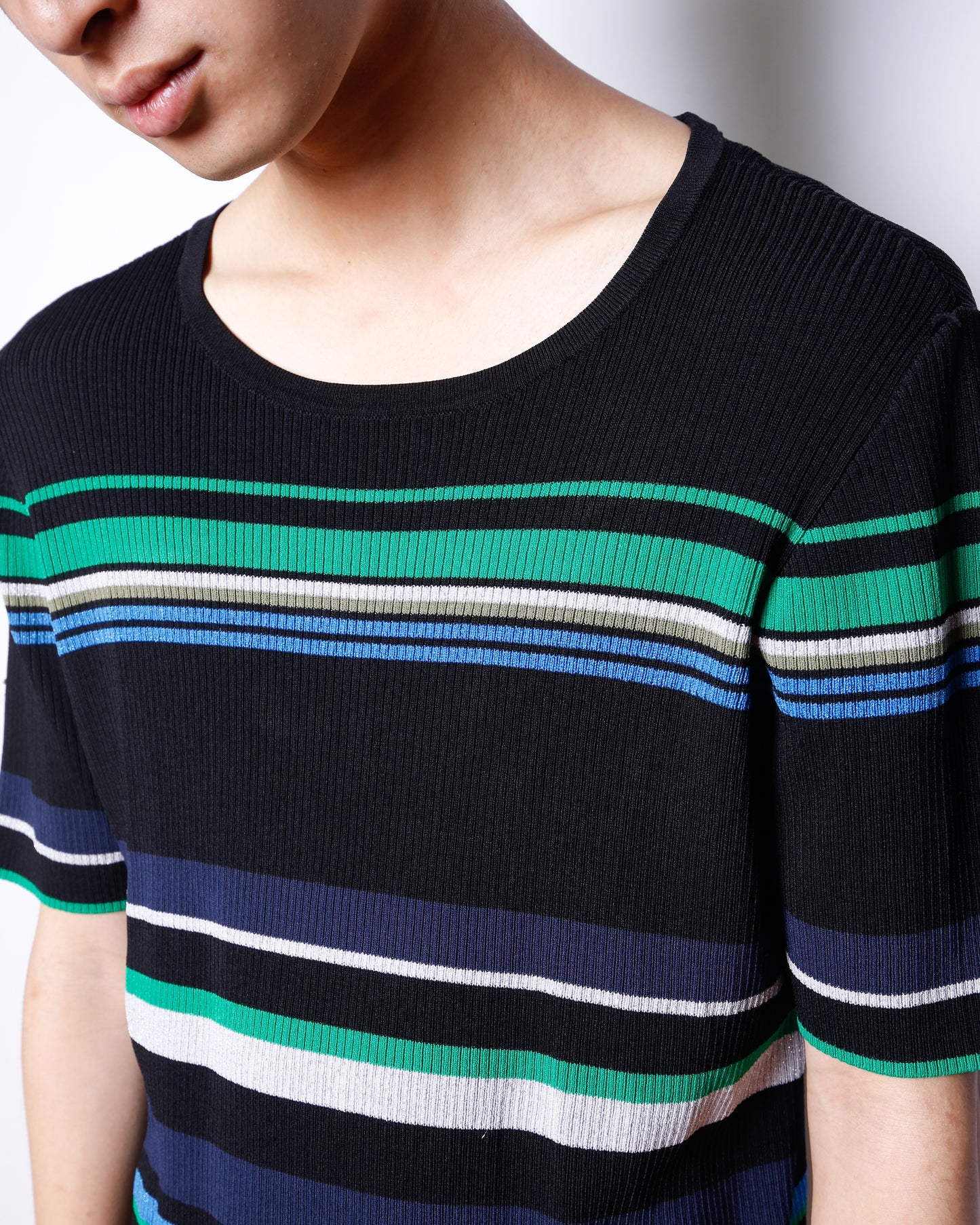 vintage border ribbed t-shirt