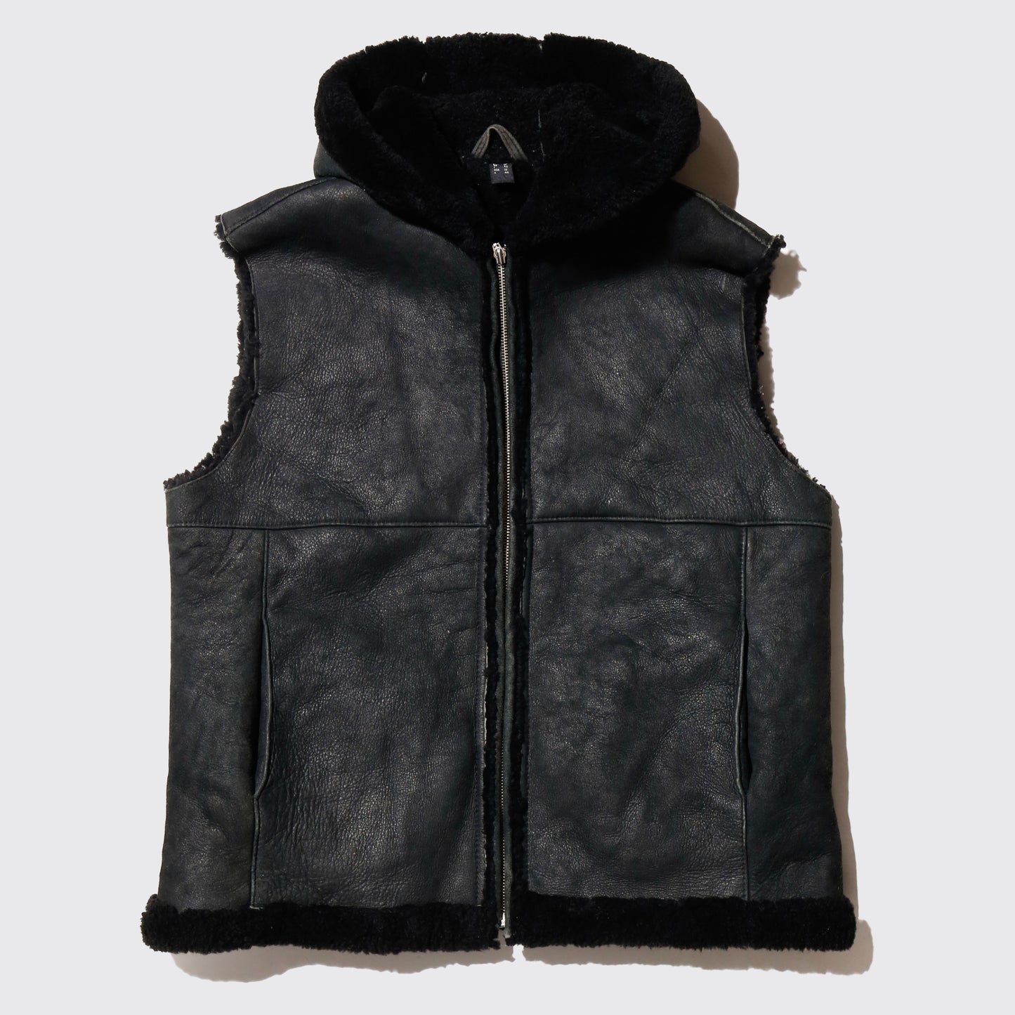 vintage shearling mouton vest