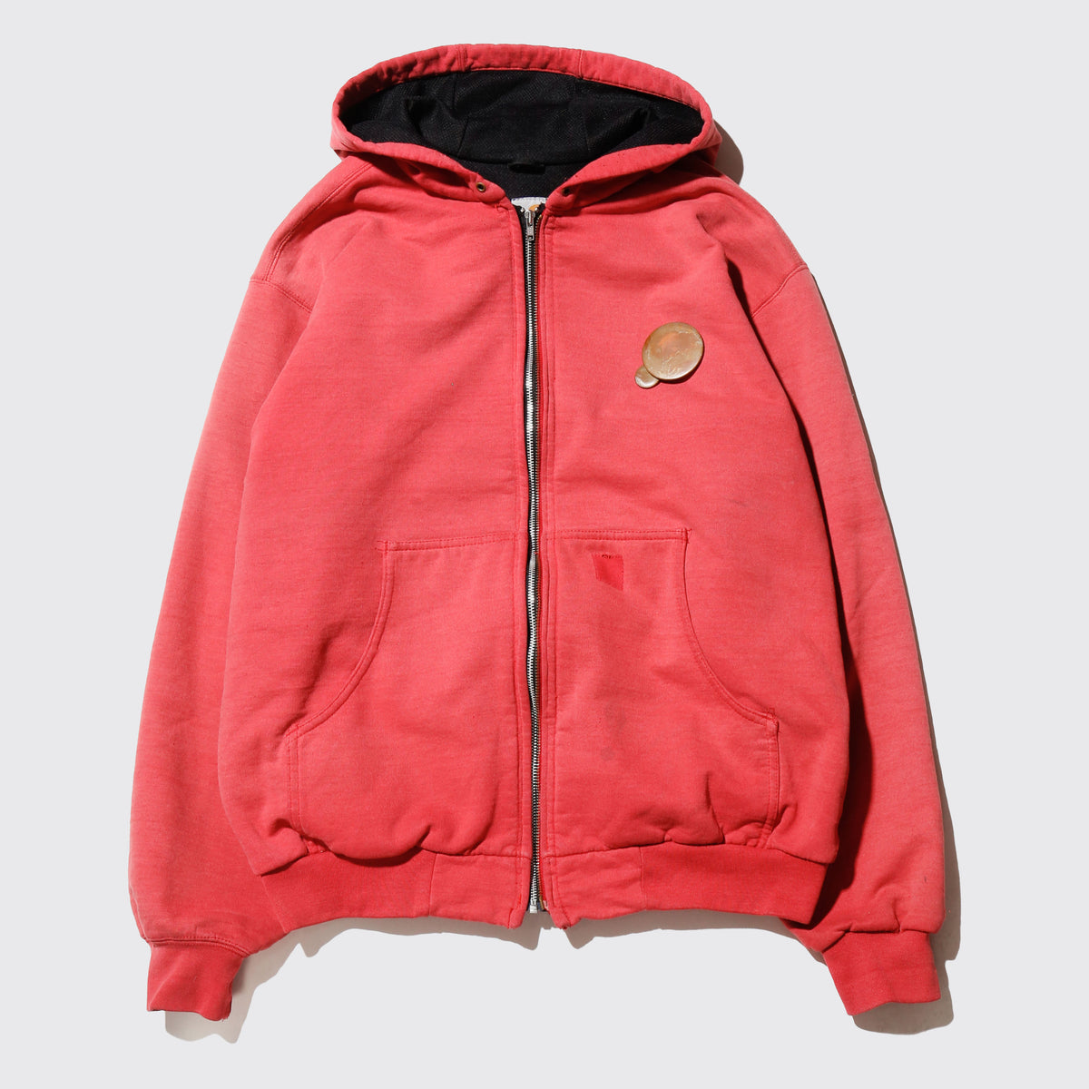 vintage carhartt faded active hoodie , with copper badge