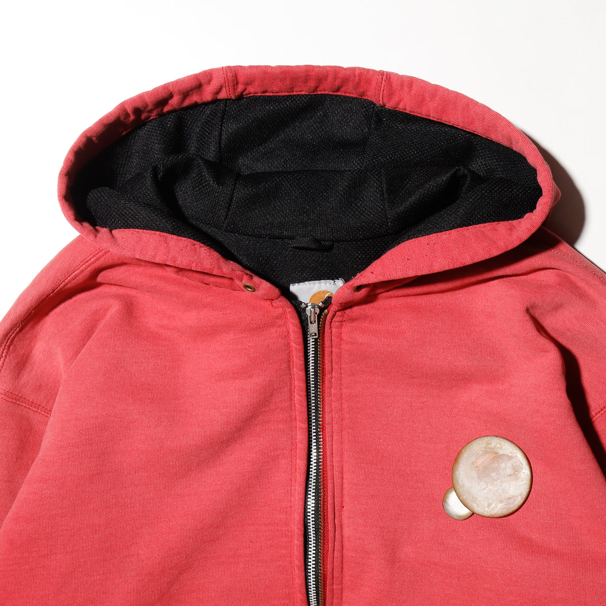 vintage carhartt faded active hoodie , with copper badge