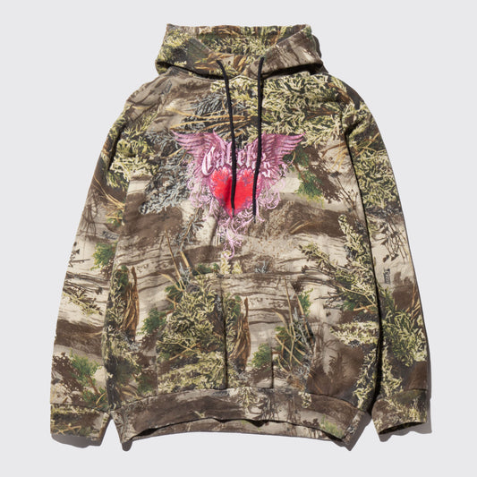 vintage cabela's love tree camo hoodie