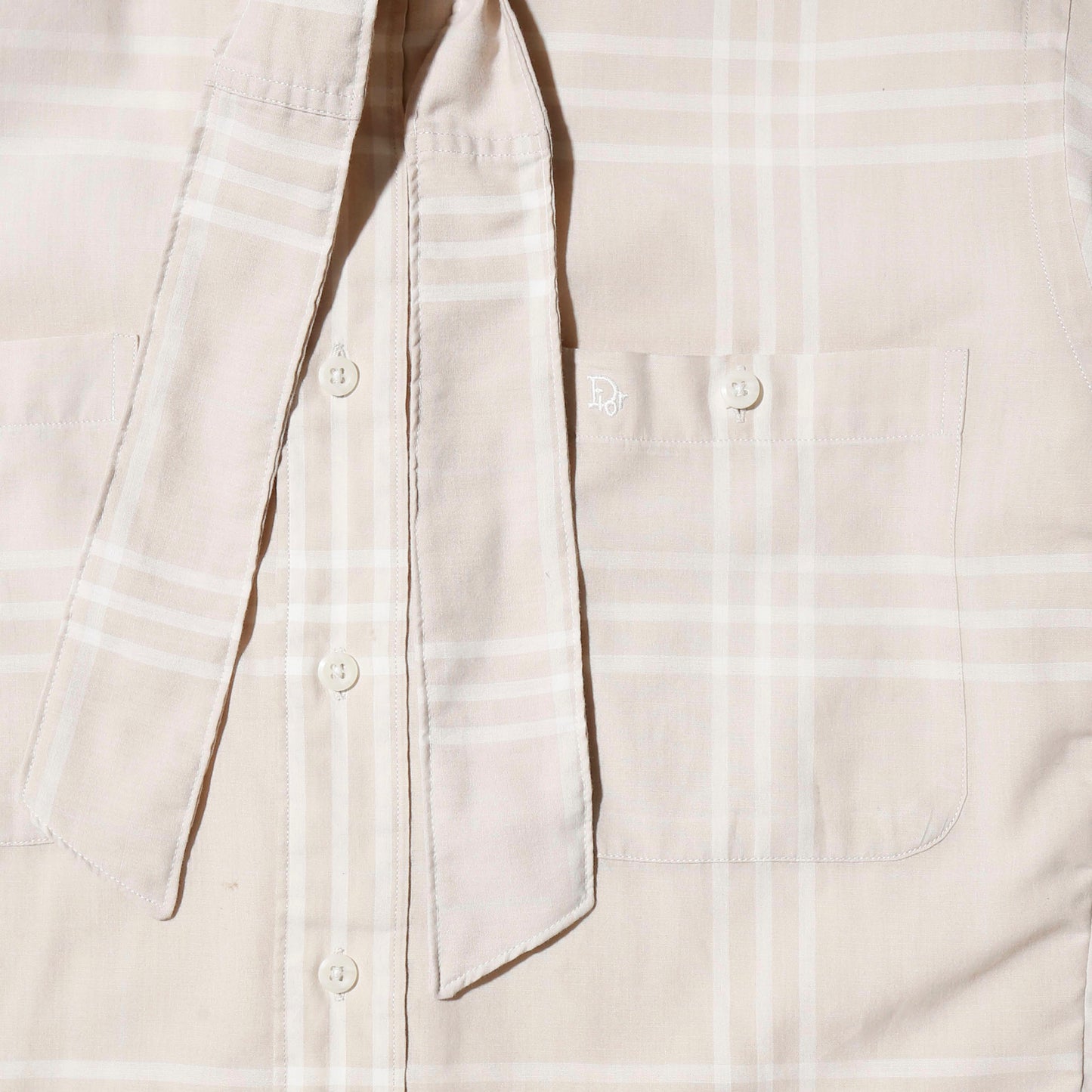 *one-off 80's Christian Dior cropped bow tie shirt