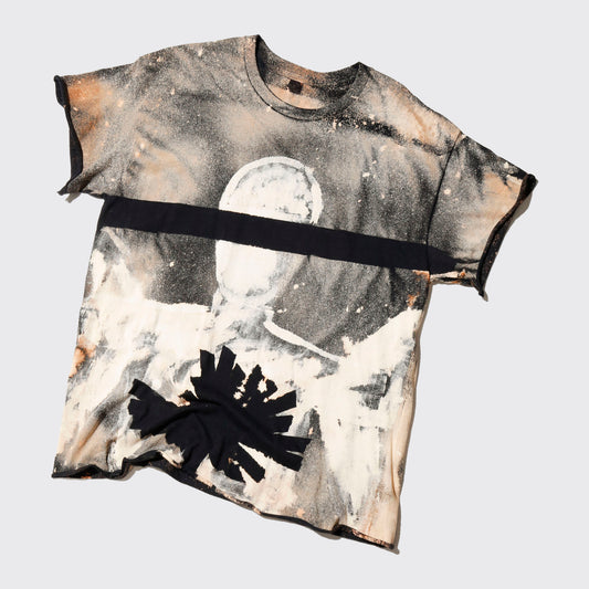 vintage distressed human t-shirt, *cut off