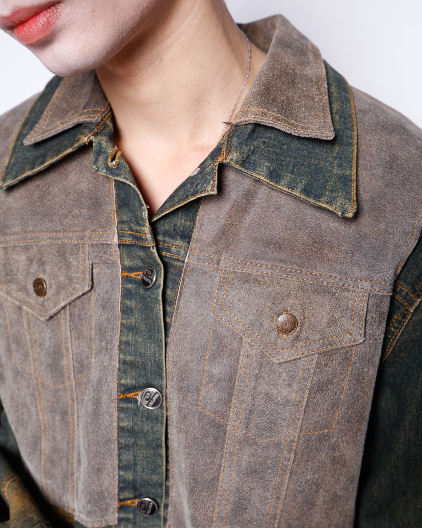 vintage hybrid trucker jacket