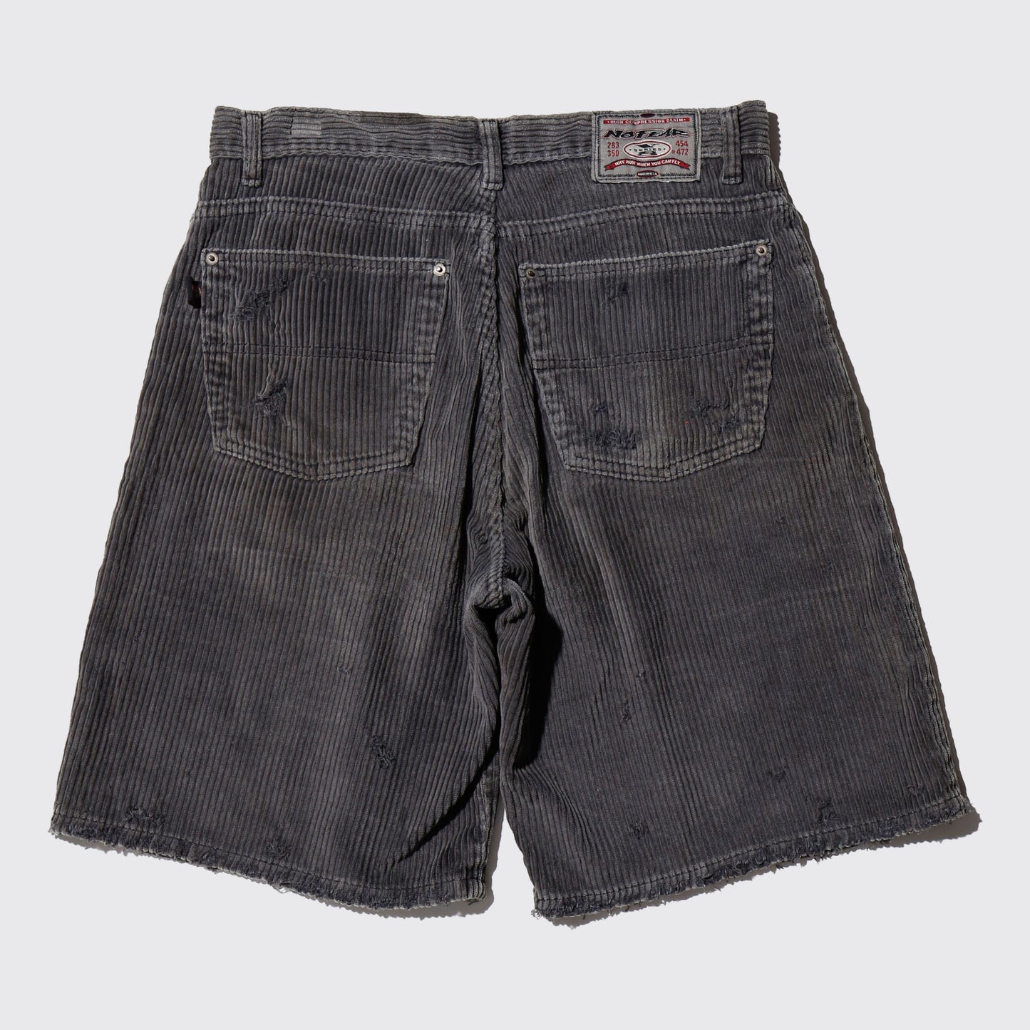 vintage 90's nofear corduroy broken shorts