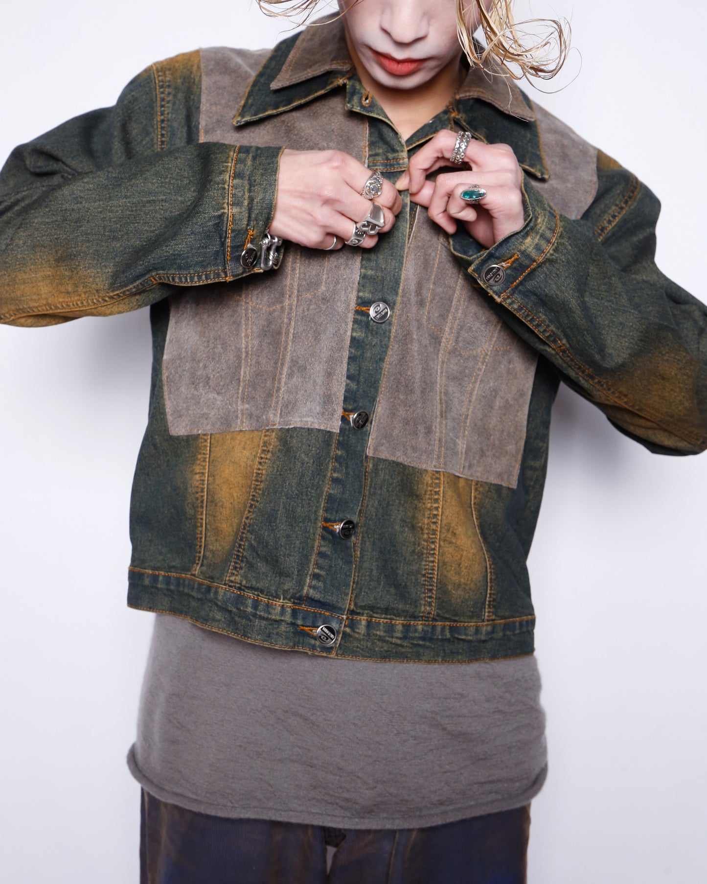 vintage hybrid trucker jacket