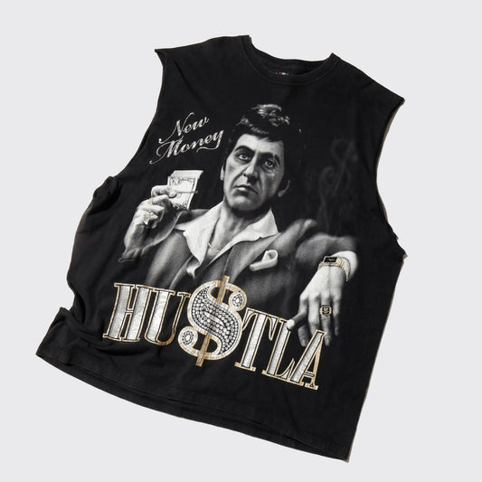 vintage scarf face tonny montana "hustla" n/s t-shirt