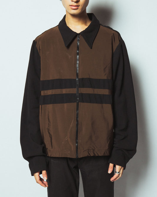 vintage double line zip jacket