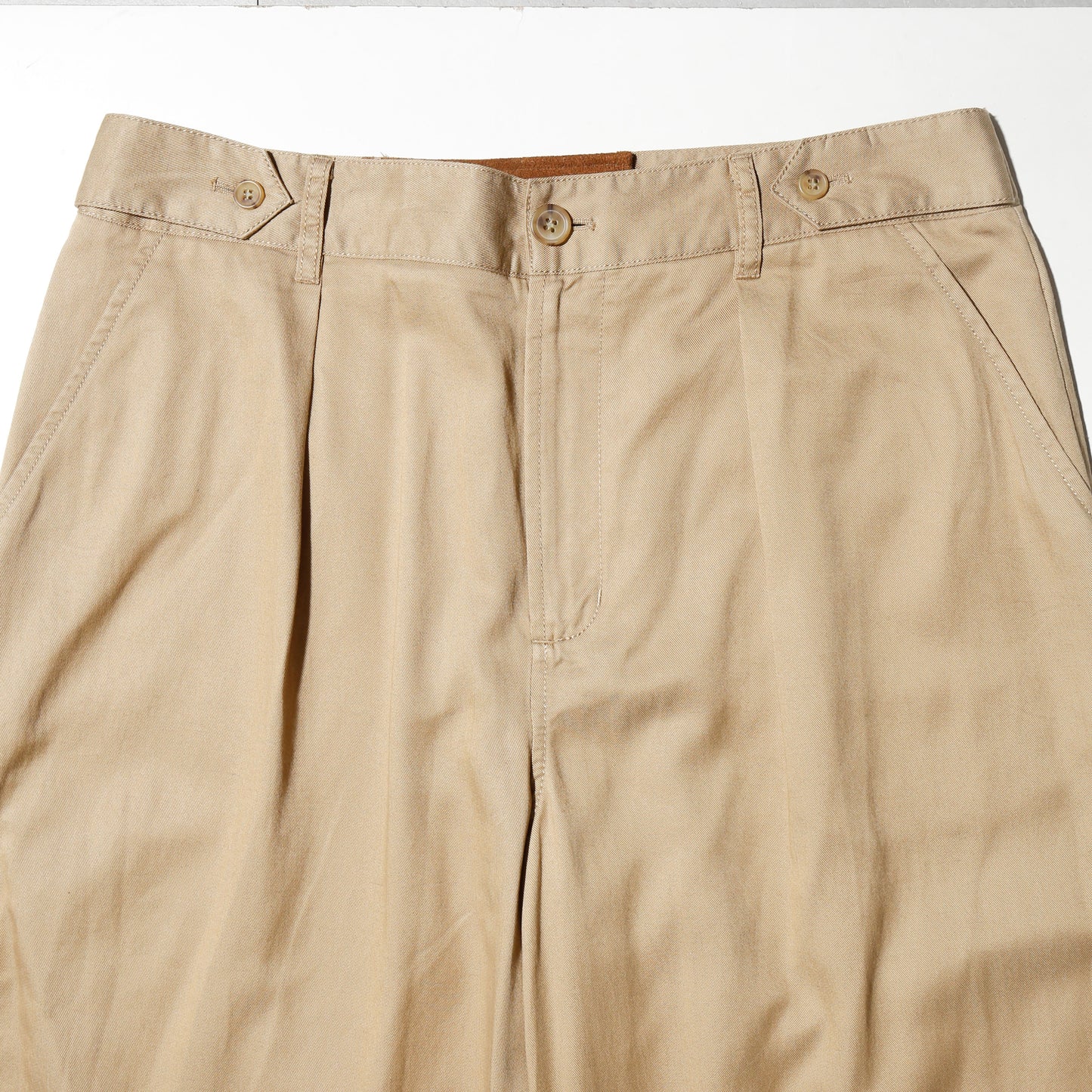 vintage tucked chino wide slacks