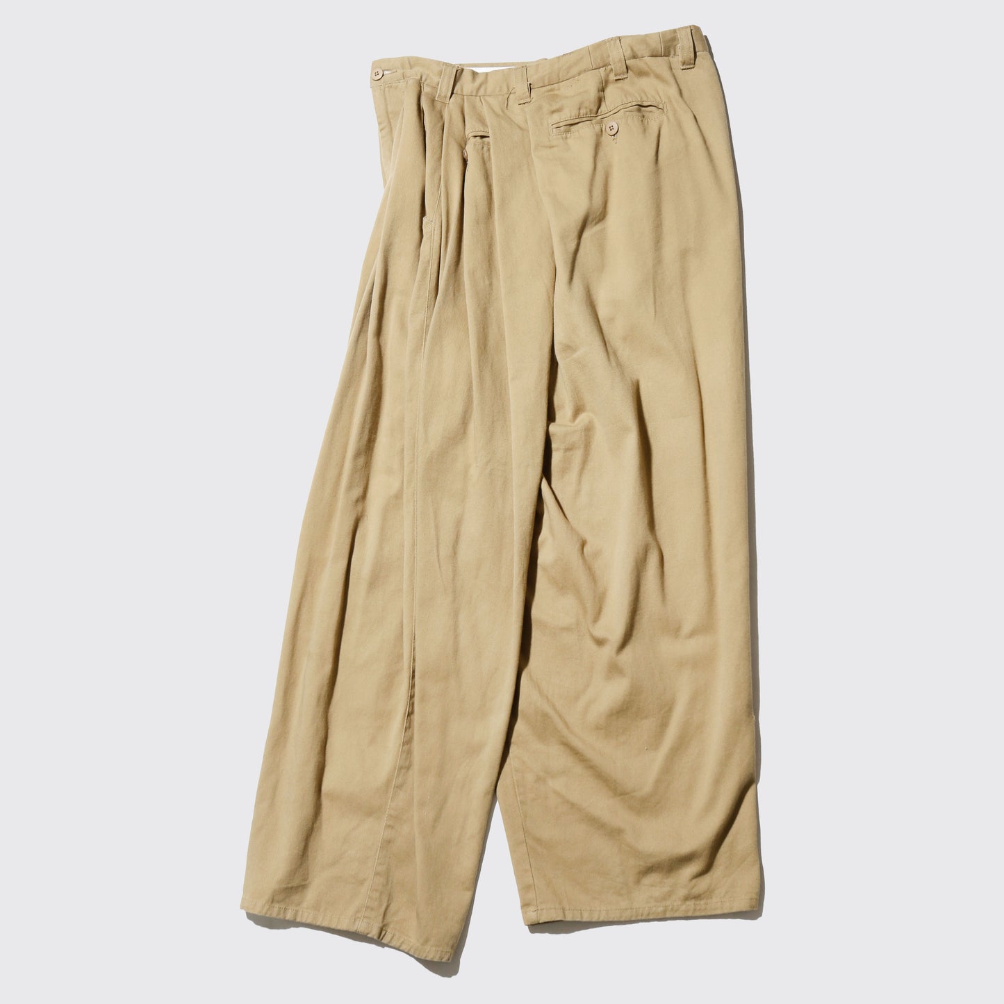 vintage mega leg cotton trousers