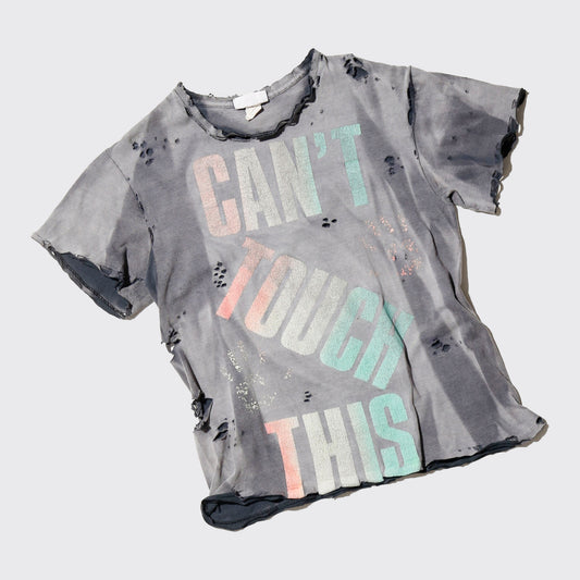 vintage 90's reebok "can't touch this" broken t-shirt