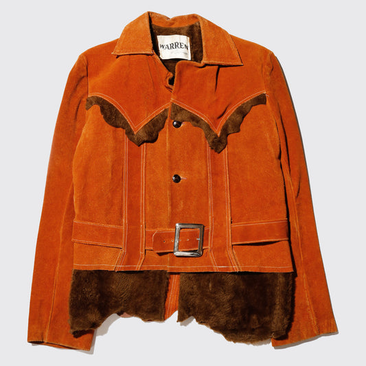 *one-off broken boa suede leather jacket