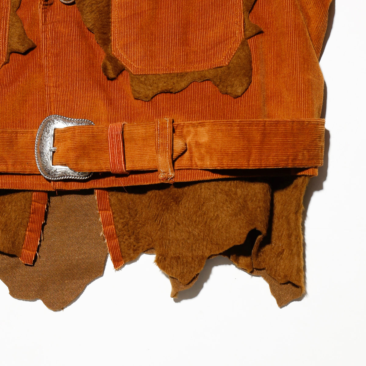 *one-off broken boa suede leather jacket