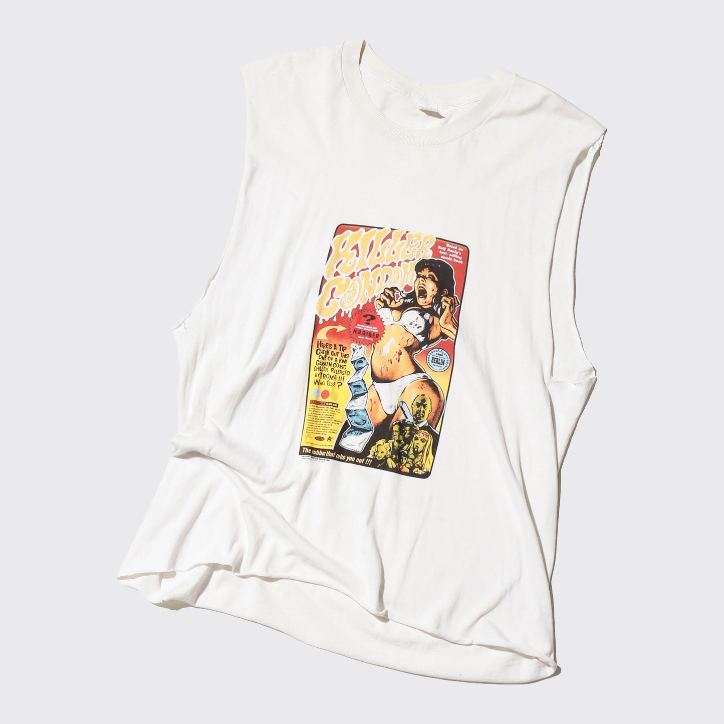 vintage 90's rockin jelly bean "killer condom"comic n/s t-shirt