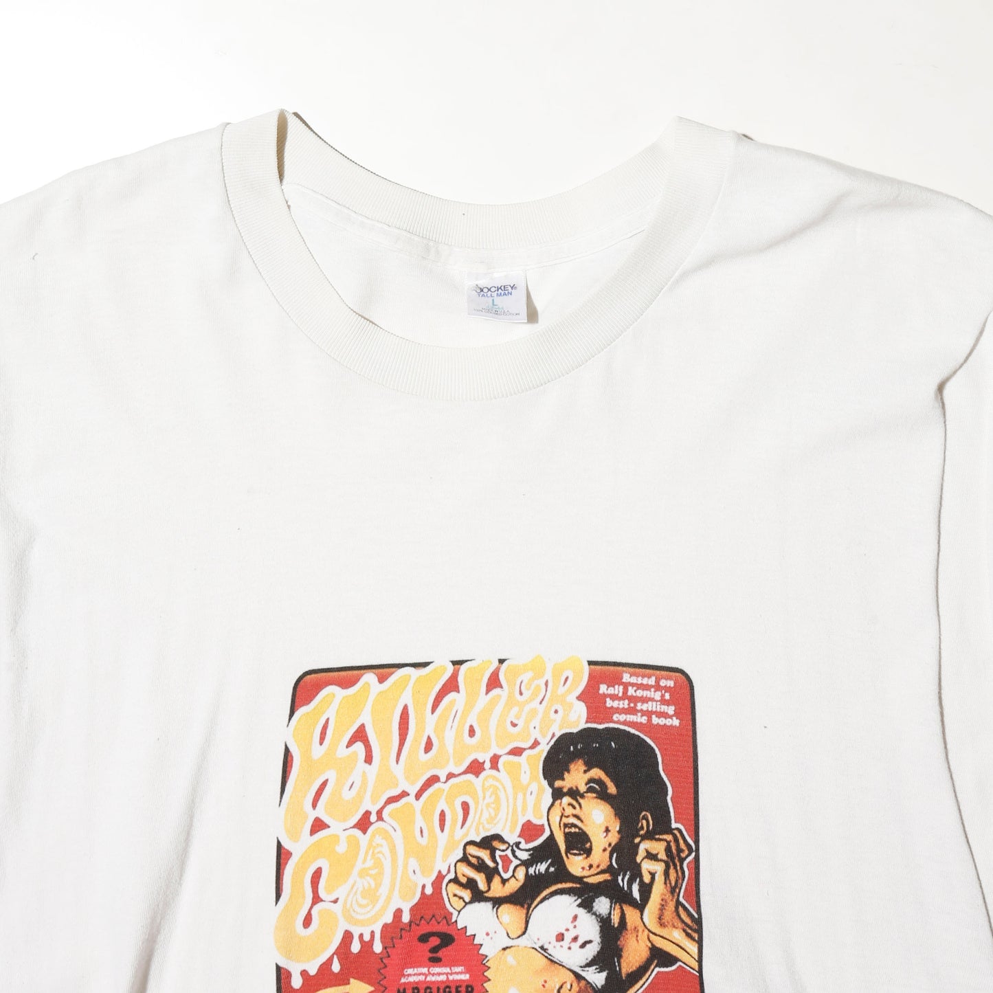 vintage 90's rockin jelly bean "killer condom"comic n/s t-shirt
