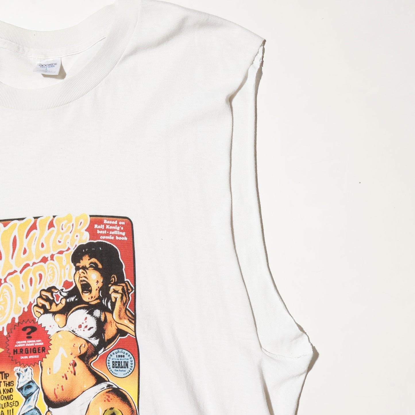 vintage 90's rockin jelly bean "killer condom"comic n/s t-shirt