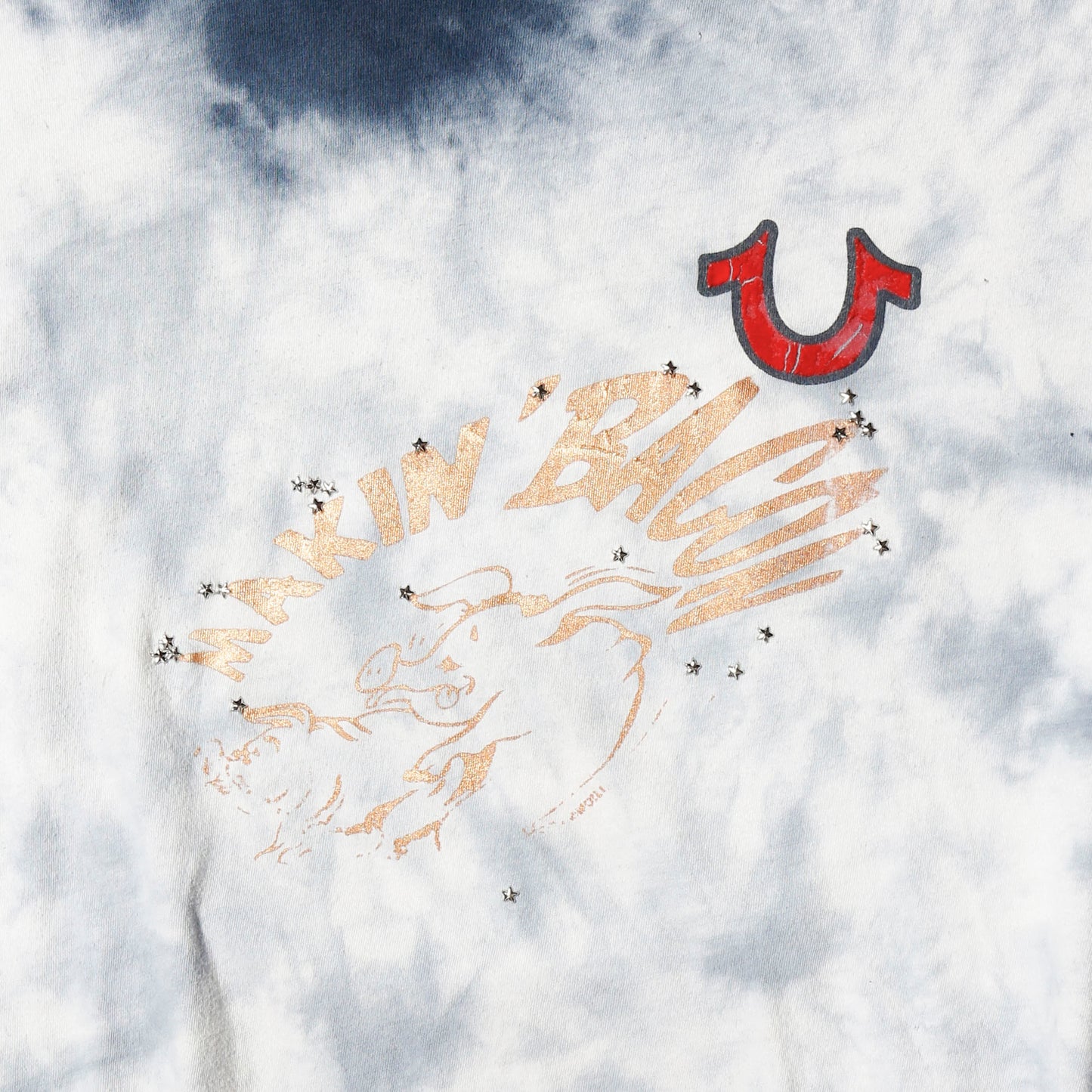 *one-off "making bacon" hand screen t-shirt