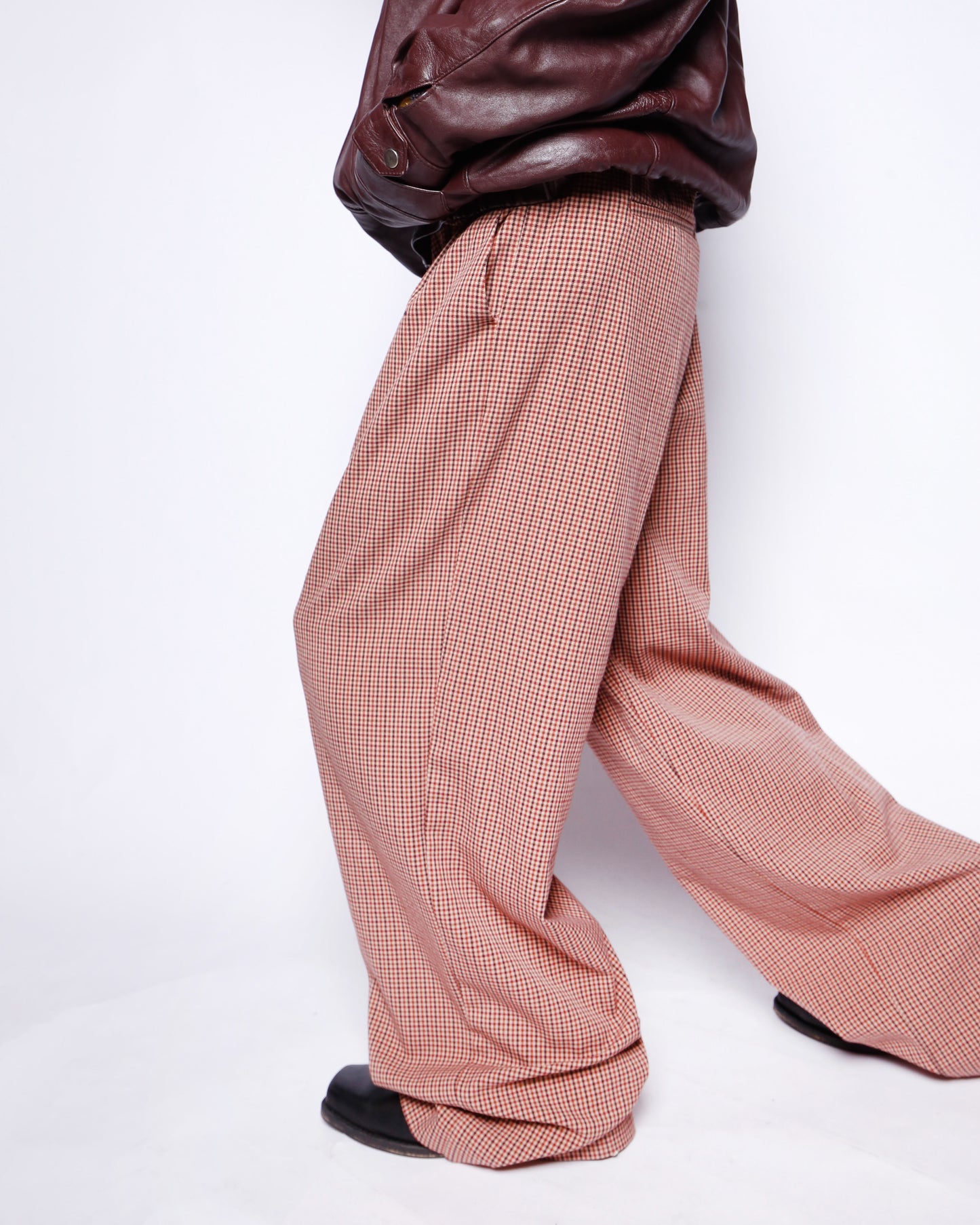 vintage wide leg houndstooth slacks