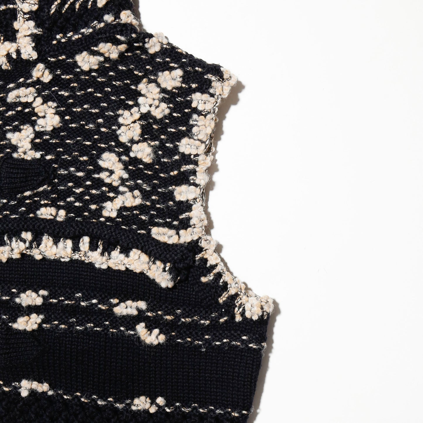 vintage toggle tweed knit vest