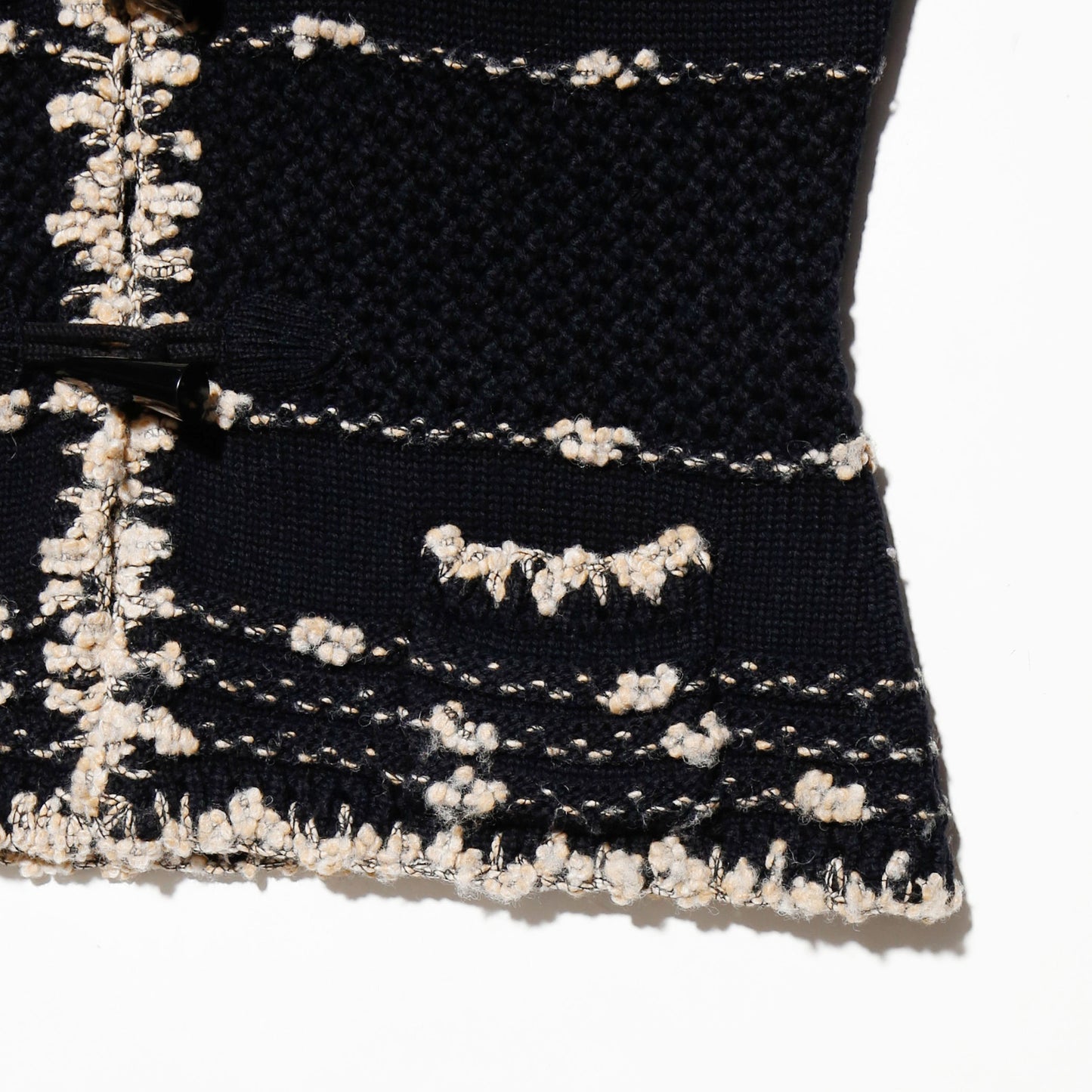 vintage toggle tweed knit vest