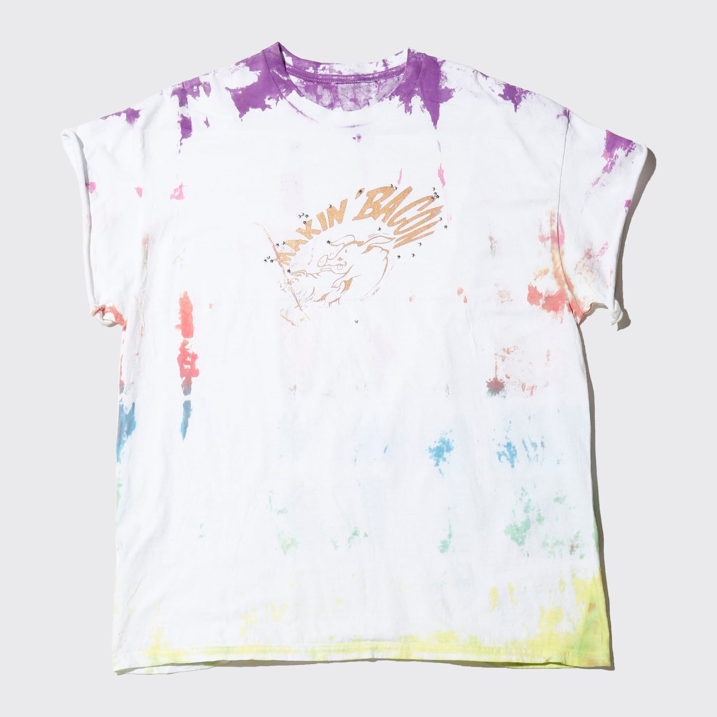 *one-off "the world is yours" hand screen t-shirt